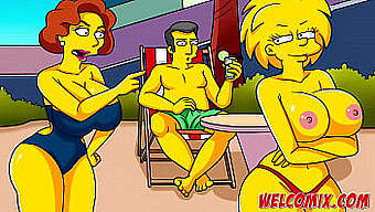 The Simpsons In Erotic Caribbean Lesbian And Blowjob Action